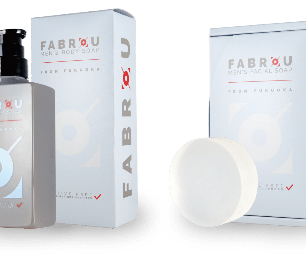 メンズコスメティックFABROUメンズボディソープとフェイシャルソープの製品写真