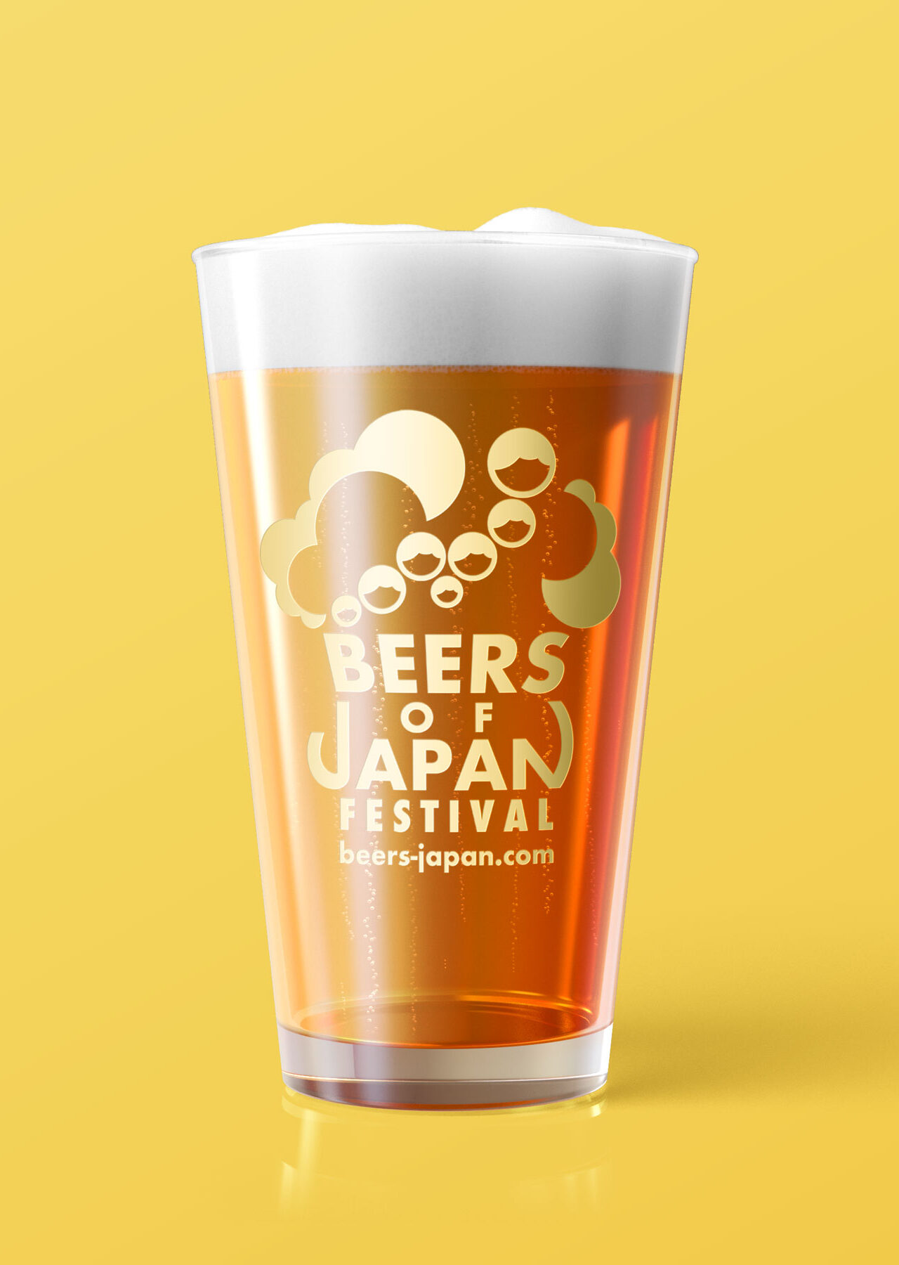 ビアーズオブジャパンフェスティバルのオリジナルグラスに注がれたクラフトビール