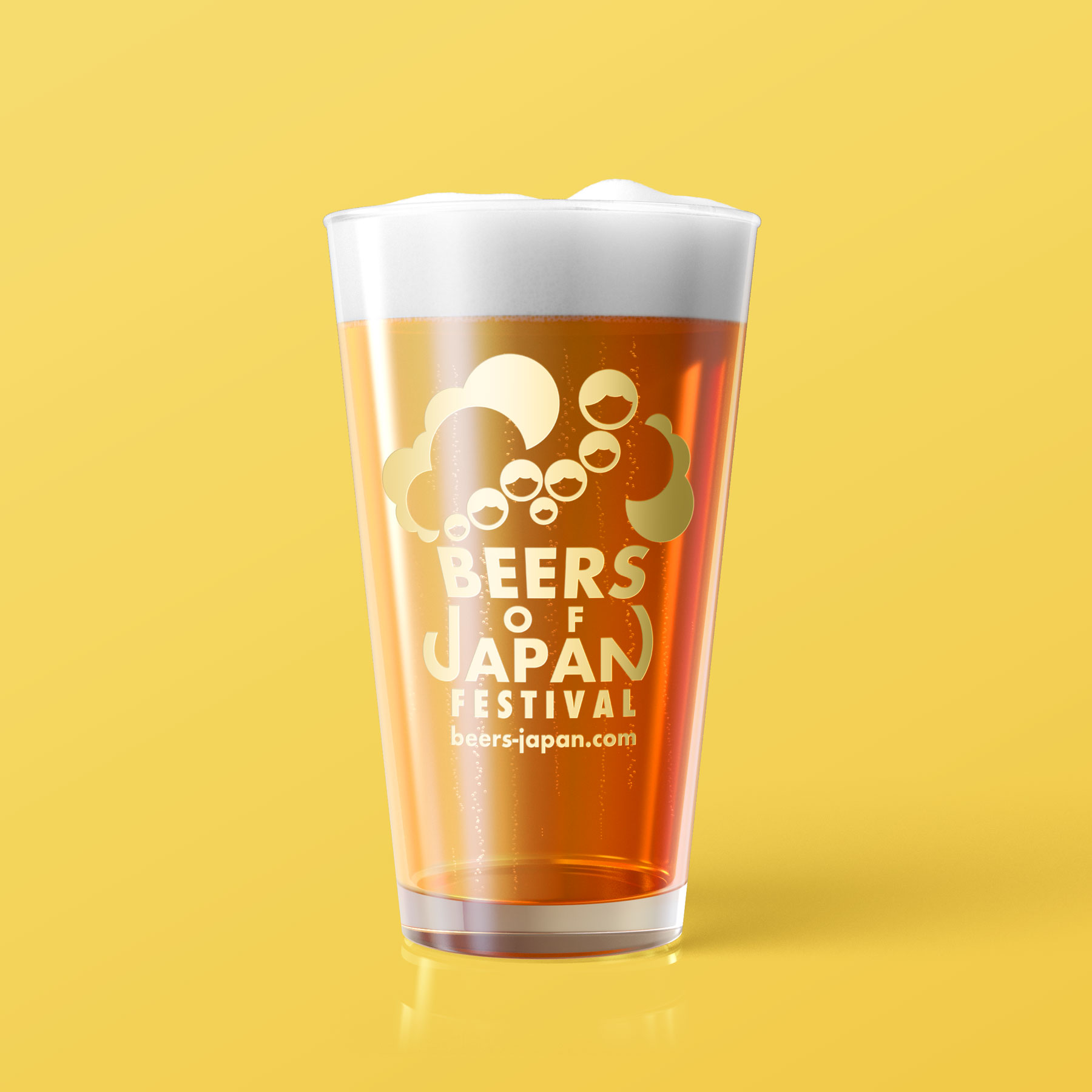 ビアーズオブジャパンフェスティバルのオリジナルグラスに注がれたクラフトビール