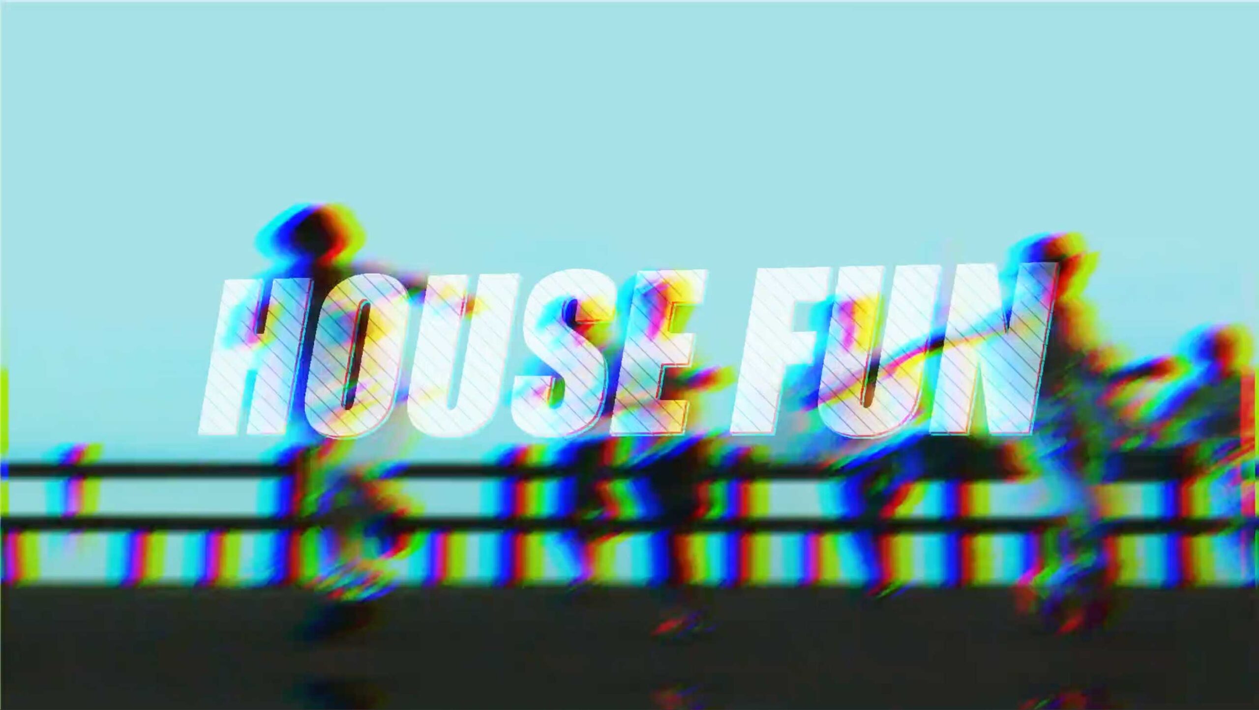 福岡のハウスダンスチーム・ハウスファンのビデオショーケースサムネイル　ハウスファンのロゴがデザインされています